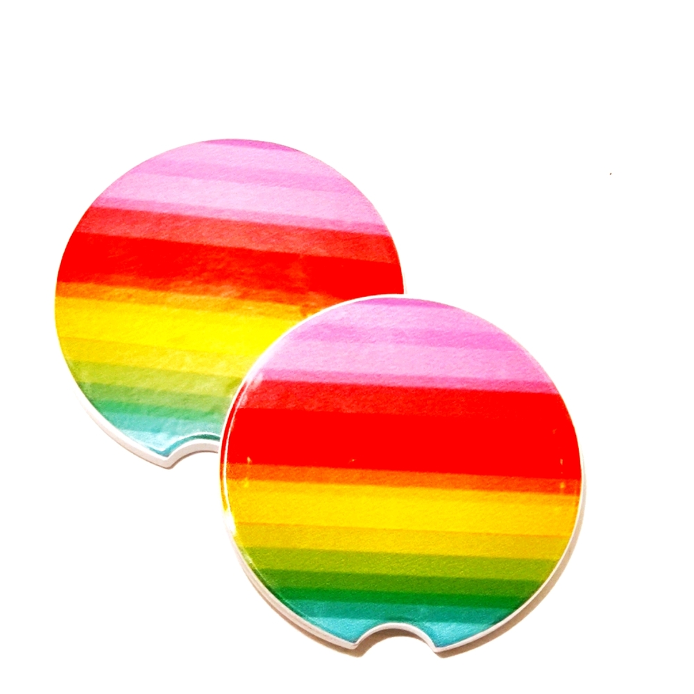 Rainbow Car Coasters